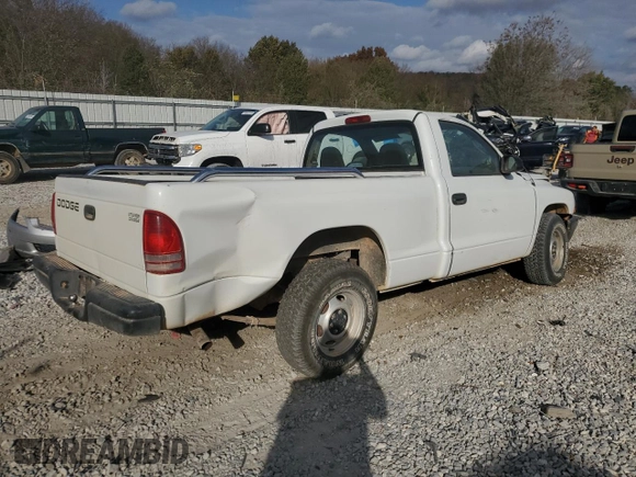 2002 Dodge Dakota with VIN 1B7FL16X22S676436, listed as a Copart auction lot 78075154 with 125,518 mi miles and Salvage Title. Bid and sale history available at DreamBid. Image 3.