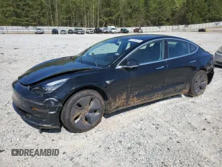 2018 Tesla Model 3 Long Range Battery with VIN 5YJ3E1EA6JF075813, listed as a Copart auction lot 52316125 with 101,460 mi miles and Salvage Title. Bid and sale history available at DreamBid. Image 1.