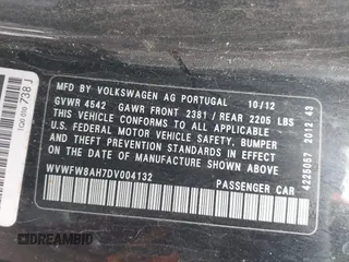 2013 Volkswagen Eos Lux с VIN WVWFW8AH7DV004132, выставлен на аукционе IAAI как лот 42267709 с пробегом 121 299 миль миль и . История ставок и продаж доступна на DreamBid. Изображение 9.