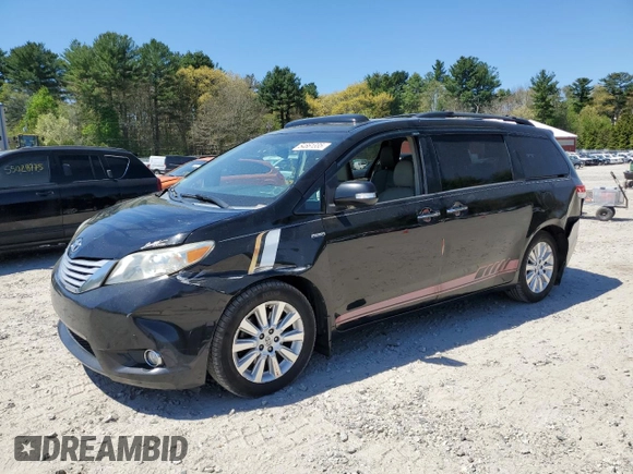 2013 Toyota Sienna XLE with VIN 5TDDK3DC4DS052588, listed as a Copart auction lot 54861335 with 122,966 mi miles and Clean title. Bid and sale history available at DreamBid. Image 1.