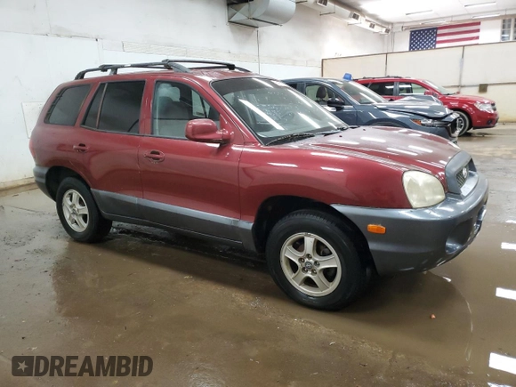 2004 Hyundai Santa Fe with VIN KM8SB12B44U646059, listed as a Copart auction lot 64770184 with 160,936 mi miles and Clean Title. Bid and sale history available at carsss.com. Image 4.