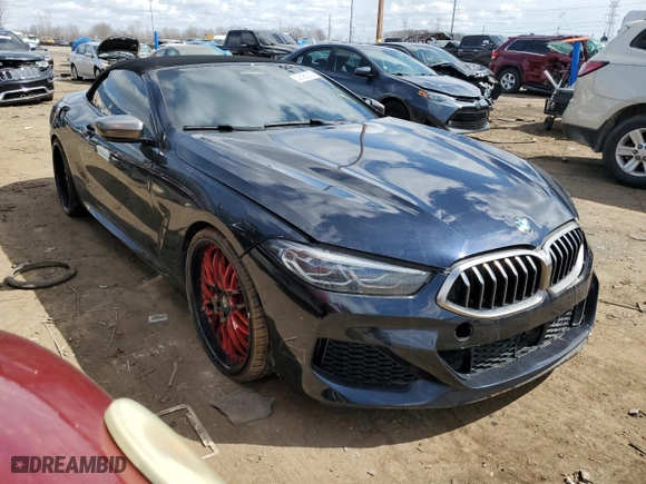 2019 BMW 8 Series M850i xDrive with VIN WBAFY4C52KBX39344, listed as a Copart auction lot 50695235 with 35,699 mi miles and Clean Title. Bid and sale history available at carsss.com. Image 4.