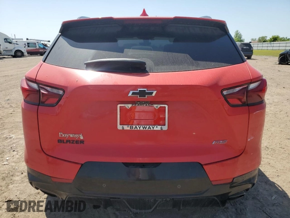 2021 Chevrolet Blazer RS z VIN 3GNKBERS8MS568099, wystawiony jako Copart lot #52460145 z przebiegiem 72 984 mil mil oraz Szkoda całkowita • Salvage title. Historia ofert i sprzedaży dostępna na DreamBid. Obrazek 6.