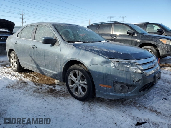 2012 Ford Fusion SE with VIN 3FAHP0HA9CR180021, listed as a Copart auction lot 45402615 with 68,824 mi miles and Salvage Title. Bid and sale history available at DreamBid. Image 4.