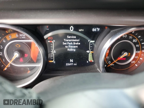 2021 Jeep Wrangler Unlimited Willys with VIN 1C4HJXDM6MW628041, listed as a Copart auction lot 51366415 with 22,697 mi miles and Salvage title. Bid and sale history available at DreamBid. Image 9.