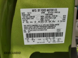 2012 Ford Escape XLT with VIN 1FMCU0D73CKB03720, listed as a Copart auction lot 49906865 with 236,158 mi miles and Salvage title. Bid and sale history available at DreamBid. Image 15.