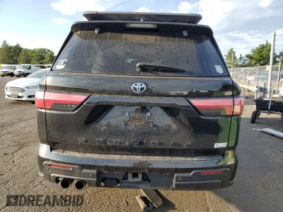 2023 Toyota Sequoia SR5 with VIN 7SVAAABA5PX001259, listed as a Copart auction lot 62706504 with 20,865 mi miles and Salvage Title. Bid and sale history available at carsss.com. Image 6.
