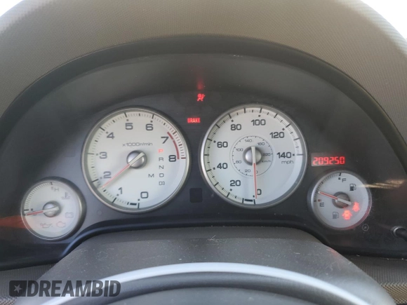 2005 Acura RSX with VIN JH4DC548X5S015105, listed as a Copart auction lot 50237005 with 209,250 mi miles and Salvage Title. Bid and sale history available at carsss.com. Image 9.