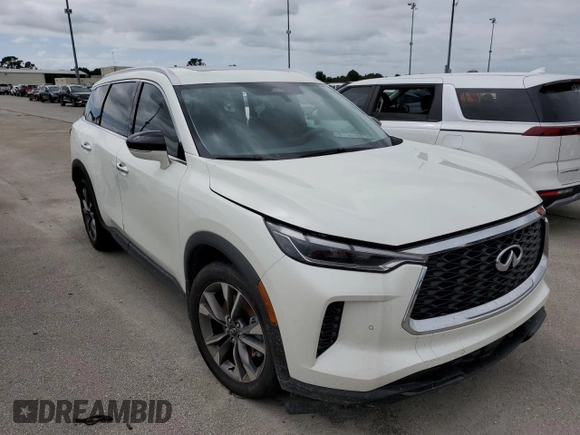 2024 Infiniti QX60 Luxe with VIN 5N1DL1FSXRC343025, listed as a Copart auction lot 74335204 with Not provided miles and Non repairable. Bid and sale history available at DreamBid. Image 4.