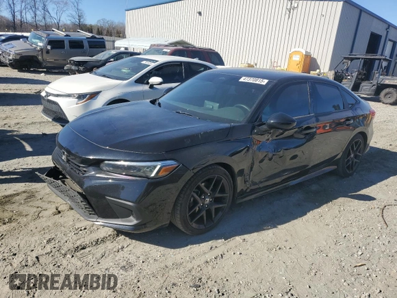 2023 Honda Civic Sedan Sport with VIN 2HGFE2F50PH570890, listed as a Copart auction lot 47370815 with 22,003 mi miles and Salvage Title. Bid and sale history available at carsss.com. Image 1.