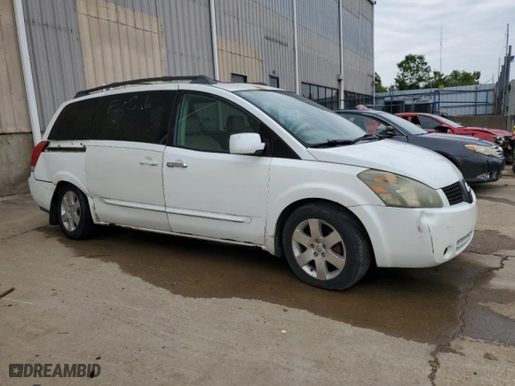 2004 Nissan Quest S with VIN 5N1BV28U44N345842, listed as a Copart auction lot 60764334 with 0 mi miles and Non Repairable. Bid and sale history available at carsss.com. Image 4.