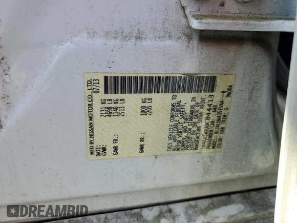 2013 Nissan Maxima S with VIN 1N4AA5AP7DC844413, listed as a Copart auction lot 55042445 with 197,861 mi miles and Salvage Title. Bid and sale history available at DreamBid. Image 12.