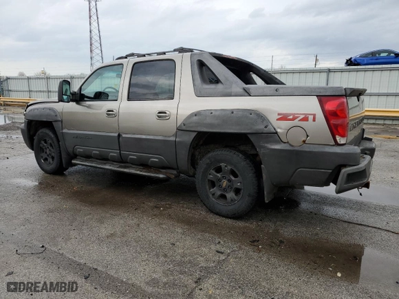 2002 Chevrolet Avalanche with VIN 3GNEK13T92G312366, listed as a Copart auction lot 50880275 with 255,366 mi miles and Salvage Title. Bid and sale history available at carsss.com. Image 2.