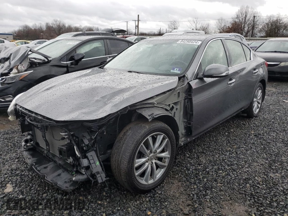 2017 Infiniti Q50 2.0t Premium with VIN JN1CV7AR9HM682291, listed as a Copart auction lot 84290424 with 67,981 mi miles and Salvage Title. Bid and sale history available at carsss.com. Image 1.