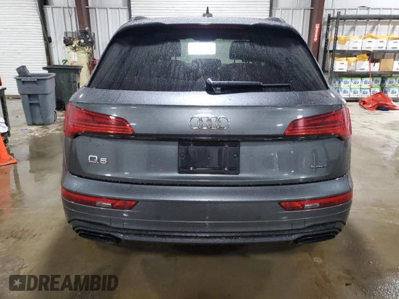 2022 Audi Q5 S line Premium Plus with VIN WA1EAAFY2N2120863, listed as a Copart auction lot 58784045 with 35,020 mi miles and Salvage title. Bid and sale history available at DreamBid. Image 6.