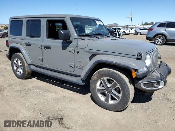 2020 Jeep Wrangler Unlimited Sahara with VIN 1C4HJXEG2LW329752, listed as a Copart auction lot 68563674 with 40,922 mi miles and Salvage Title. Bid and sale history available at carsss.com. Image 4.