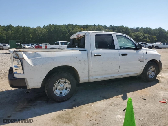 2024 Ram 1500 Tradesman with VIN 1C6RR6KT0RS129078, listed as a Copart auction lot 71647314 with 1,513 mi miles and Salvage Title. Bid and sale history available at carsss.com. Image 3.