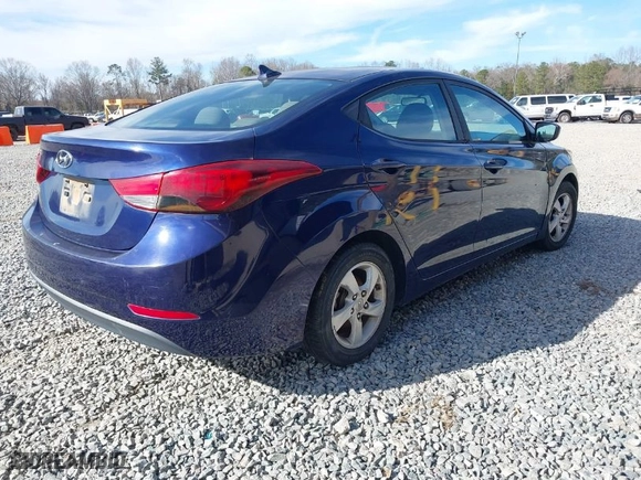 2014 Hyundai Elantra Limited with VIN 5NPDH4AE3EH478872, listed as a IAAI auction lot 41654207 with 1 mi miles. Bid and sale history available at carsss.com. Image 4.