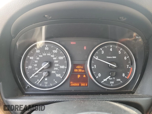 2008 BMW 3 Series 328i with VIN WBAWB33548P132790, listed as a Copart auction lot 47282525 with 296,569 mi miles and Salvage Title. Bid and sale history available at carsss.com. Image 9.