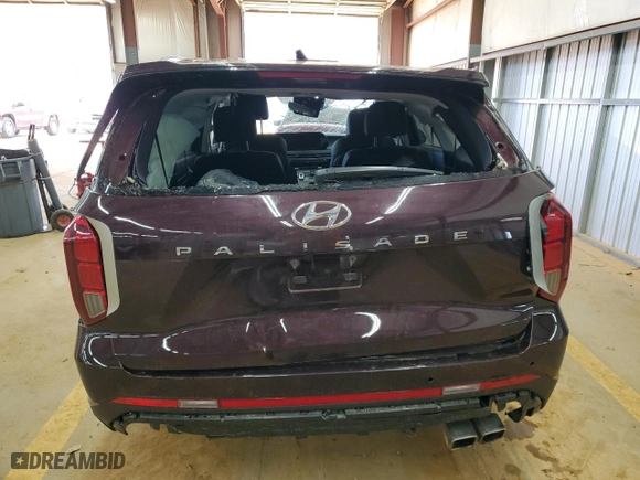 2025 Hyundai Palisade SEL with VIN KM8R24GE1SU826762, listed as a Copart auction lot 47082835 with 19,482 mi miles and Non Repairable. Bid and sale history available at carsss.com. Image 6.