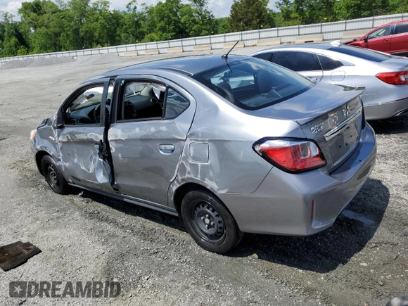 2023 Mitsubishi Mirage ES z VIN ML32FUFJ0PHF03852, wystawiony jako Copart lot #55585925 z przebiegiem 77 504 mil mil oraz Szkoda całkowita • Salvage title. Historia ofert i sprzedaży dostępna na DreamBid. Obrazek 2.