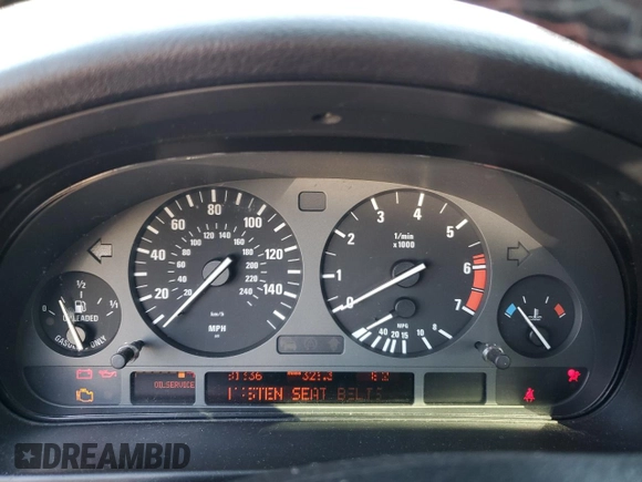 1999 BMW 5 Series 540i with VIN WBADN5332XGC91625, listed as a Copart auction lot 74486614 with 326 mi miles and Clean Title. Bid and sale history available at carsss.com. Image 9.