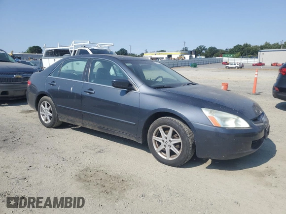 2003 Honda Accord EX z VIN 1HGCM66543A049077, wystawiony jako Copart lot #59642315 z przebiegiem 243 762 mil mil oraz Czysty tytuł • Clean title. Historia ofert i sprzedaży dostępna na DreamBid. Obrazek 4.