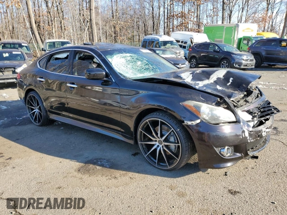 2012 Infiniti M37 with VIN JN1BY1AP2CM330080, listed as a Copart auction lot 82846994 with 0 mi miles and Salvage Title. Bid and sale history available at carsss.com. Image 4.