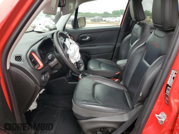 2018 Jeep Renegade Trailhawk with VIN ZACCJBCBXJPG96008, listed as a Copart auction lot 56657785 with 46,560 mi miles and Salvage title. Bid and sale history available at DreamBid. Image 7.