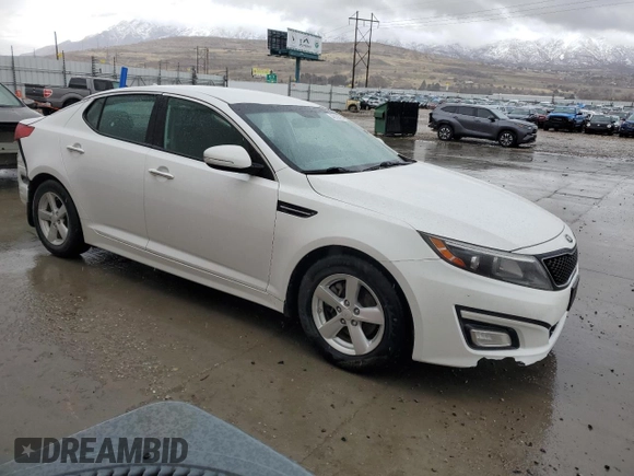 2015 Kia Optima LX with VIN KNAGM4A75F5660033, listed as a Copart auction lot 48120595 with 84,485 mi miles and Salvage Title. Bid and sale history available at carsss.com. Image 4.