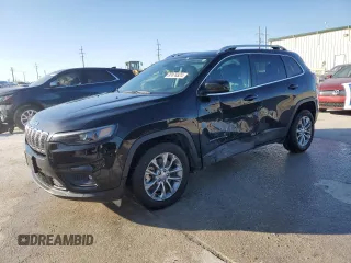 2021 Jeep Cherokee Latitude Lux with VIN 1C4PJLMX5MD107631, listed as a Copart auction lot 87474524 with 87,041 mi miles and Salvage Title. Bid and sale history available at carsss.com. Image 1.