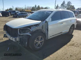 2017 Infiniti QX60 with VIN 5N1DL0MN7HC506235, listed as a Copart auction lot 46171385 with 116,527 mi miles and Salvage Title. Bid and sale history available at carsss.com. Image 1.