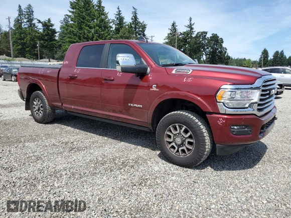 2024 Ram 2500 Longhorn with VIN 3C6UR5PL2RG383945, listed as a Copart auction lot 59219295 with 4,802 mi miles and Salvage title. Bid and sale history available at DreamBid. Image 4.