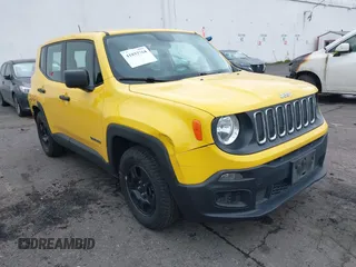 2016 Jeep Renegade Sport with VIN ZACCJAAW4GPD58550, listed as a IAAI auction lot 41893764 with 57,470 mi miles and . Bid and sale history available at carsss.com. Image 1.