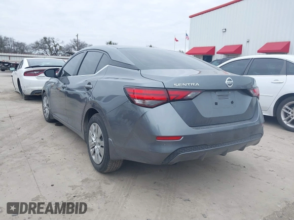 2020 Nissan Sentra S with VIN 3N1AB8BV4LY264955, listed as a IAAI auction lot 41633856 with 14,631 mi miles. Bid and sale history available at carsss.com. Image 3.