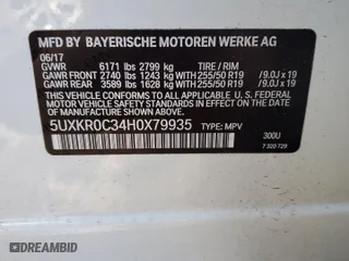 2017 BMW X5 xDrive35i with VIN 5UXKR0C34H0X79935, listed as a Copart auction lot 85848194 with 79,185 mi miles and Salvage Title. Bid and sale history available at carsss.com. Image 14.