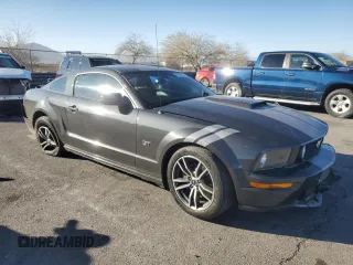 2007 Ford Mustang GT Deluxe with VIN 1ZVFT82H875365202, listed as a Copart auction lot 46798855 with 181,218 mi miles and Salvage Title. Bid and sale history available at carsss.com. Image 4.