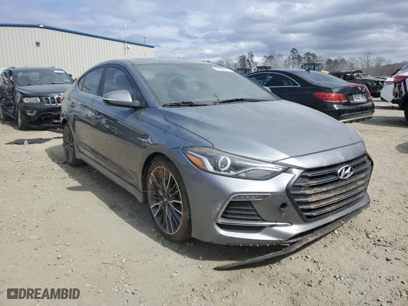 2018 Hyundai Elantra Sport with VIN KMHD04LB6JU678571, listed as a Copart auction lot 47826075 with 90,639 mi miles and Salvage Title. Bid and sale history available at carsss.com. Image 4.