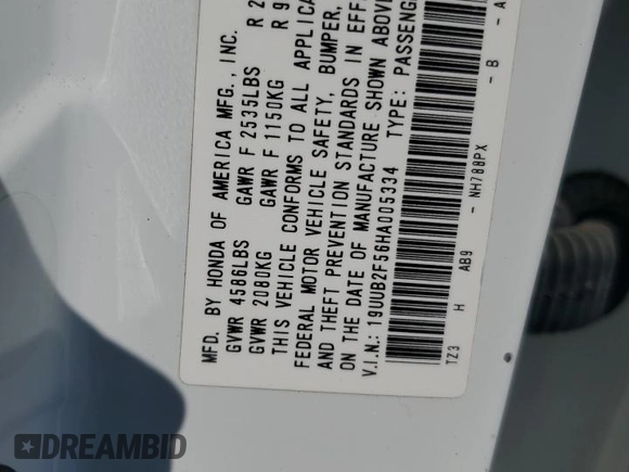 2017 Acura TLX V6 w/Technology Pkg with VIN 19UUB2F56HA005334, listed as a Copart auction lot 50557105 with 92,952 mi miles and Salvage Title. Bid and sale history available at carsss.com. Image 13.