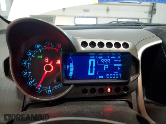 2015 Chevrolet Sonic LS with VIN 1G1JA6SH7F4133694, listed as a Copart auction lot 48119295 with 150,367 mi miles and Clean title. Bid and sale history available at DreamBid. Image 9.
