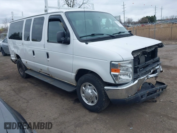 2012 Ford Econoline Passenger XL with VIN 1FBNE3BL3CDA98393, listed as a IAAI auction lot 42032460 with 139,564 mi miles and . Bid and sale history available at DreamBid. Image 1.