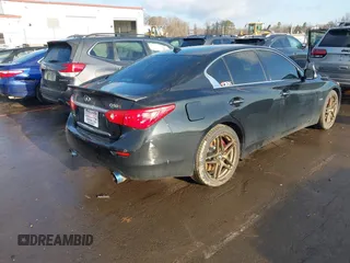 2017 Infiniti Q50 Red Sport 400 with VIN JN1FV7AR1HM871708, listed as a IAAI auction lot 41426763 with 92,582 mi miles. Bid and sale history available at carsss.com. Image 4.