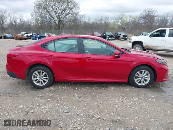 2025 Toyota Camry LE with VIN 4T1DAACK4SU089077, listed as a IAAI auction lot 42166255 with 384 mi miles and . Bid and sale history available at DreamBid. Image 13.