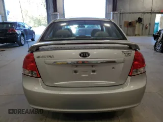 2009 Kia Spectra EX with VIN KNAFE221X95650545, listed as a Copart auction lot 74496974 with 203,752 mi miles and Non Repairable. Bid and sale history available at carsss.com. Image 6.