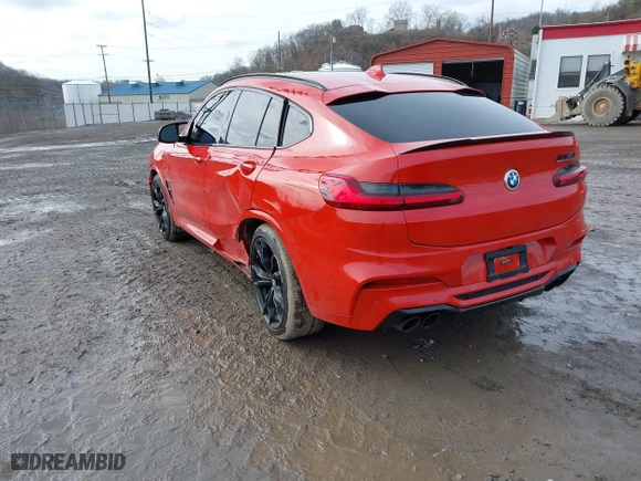 2020 BMW X4 M Competition with VIN 5YMUJ0C05L9C33943, listed as a IAAI auction lot 41531691 with 55,419 mi miles. Bid and sale history available at carsss.com. Image 3.