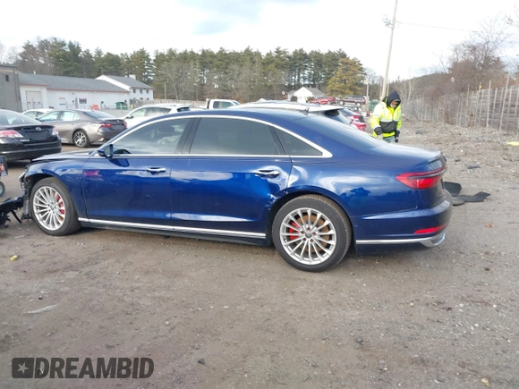 2019 Audi A8 L with VIN WAU8DAF82KN019534, listed as a IAAI auction lot 41254684 with 80,041 mi miles. Bid and sale history available at carsss.com. Image 14.