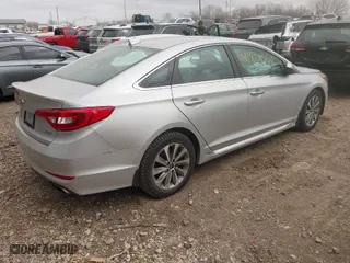 2015 Hyundai Sonata 2.4L Sport with VIN 5NPE34AF9FH156024, listed as a IAAI auction lot 41828558 with 102,660 mi miles. Bid and sale history available at carsss.com. Image 4.