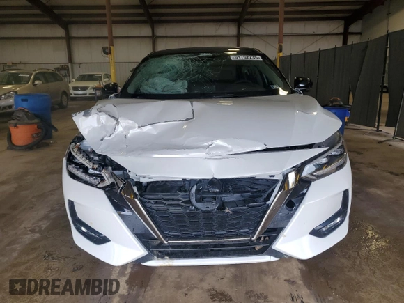 2022 Nissan Sentra SR with VIN 3N1AB8DV0NY311172, listed as a Copart auction lot 51752235 with 21,235 mi miles and Salvage Title. Bid and sale history available at carsss.com. Image 5.