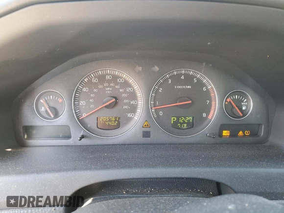 2008 Volvo S60 2.5T with VIN YV1RH592682688551, listed as a Copart auction lot 48167345 with 205,761 mi miles and Salvage Title. Bid and sale history available at carsss.com. Image 9.