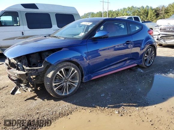 2016 Hyundai Veloster Turbo with VIN KMHTC6AE9GU282848, listed as a Copart auction lot 81134294 with 67,209 mi miles and Salvage Title. Bid and sale history available at carsss.com. Image 1.